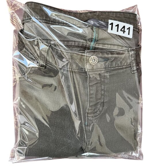 The North Face Womens 12 Olive Green Bootcut Denim Jeans Low Rise Southwestern - Picture 14 of 14